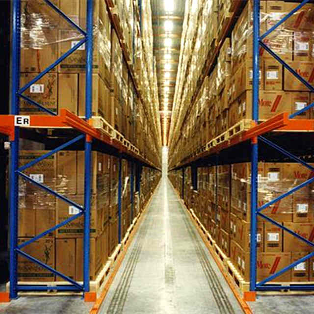 Logistics Industrial Warehouse Increase Space Very Narrow Aisle Pallet Rack 