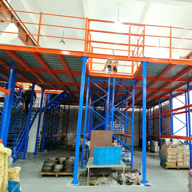 Customized High Load Capacity Metal Industrial Rack Supported Mezzanine